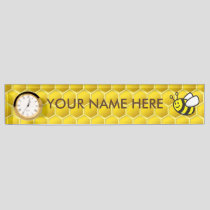 Honeybee Cartoon Desk Name Plate