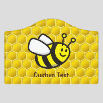 Honeybee Cartoon Door Sign