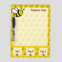 Honeybee Cartoon Dry Erase Board