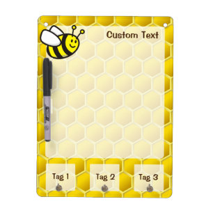 Honeybee Cartoon Dry Erase Board