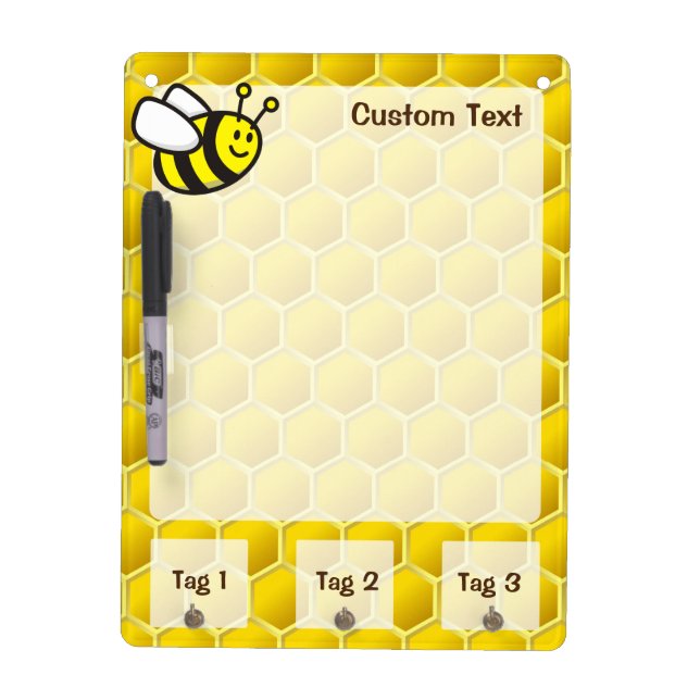 Honeybee Cartoon Dry Erase Board (Front)