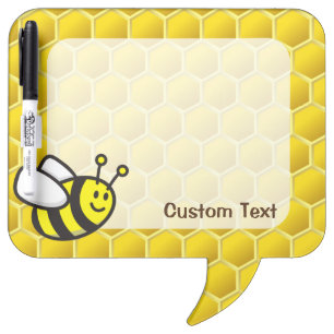 Honeybee Cartoon Dry Erase Board