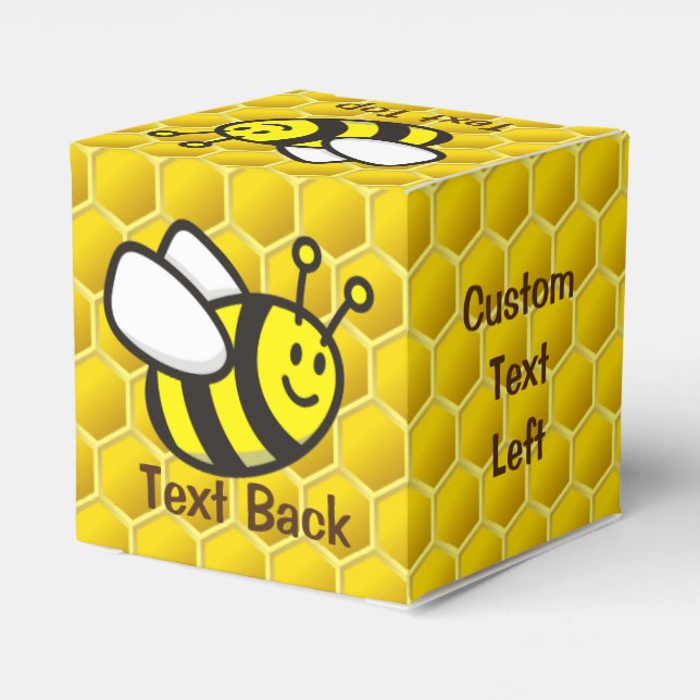 Honeybee Cartoon Favor Boxes (Back Side)
