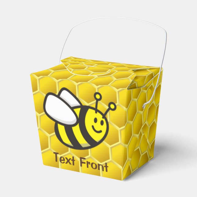 Honeybee Cartoon Favor Boxes (Front Side)