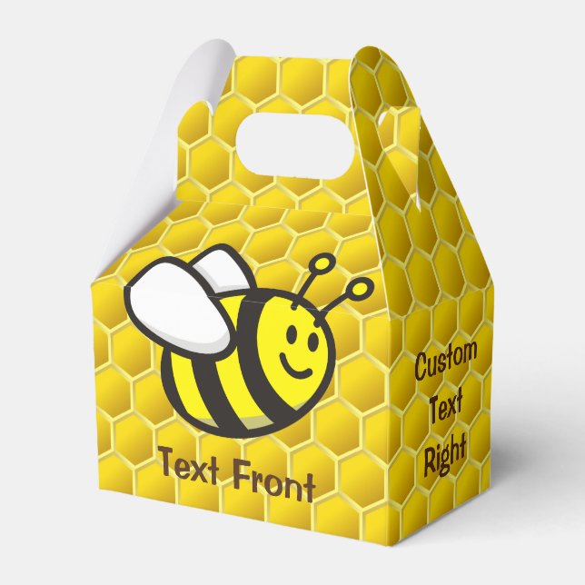 Honeybee Cartoon Favor Boxes (Front Side)