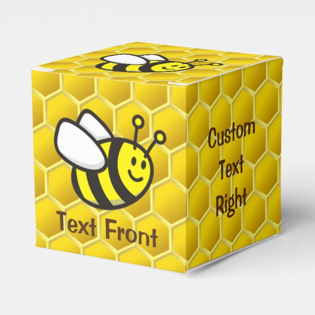 Honeybee Cartoon Favor Boxes (Front Side)