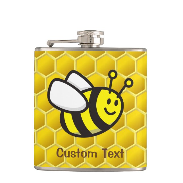 Honeybee cartoon flask (Front)