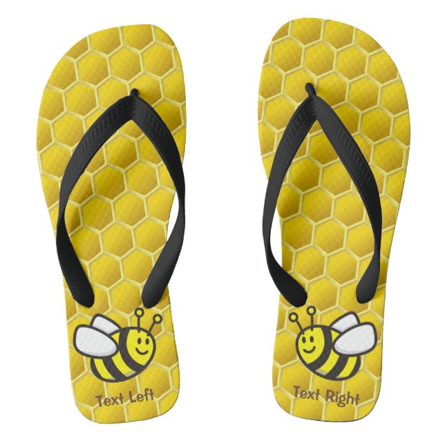 Honeybee Cartoon Flip Flops (Footbed)