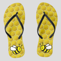 Honeybee Cartoon Flip Flops