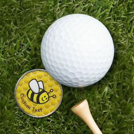 Honeybee Cartoon Golf Ball Marker