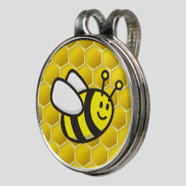 Honeybee Cartoon Golf Hat Clip