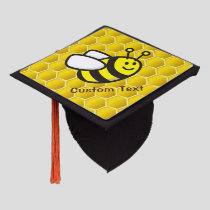 Honeybee Cartoon Graduation Cap Topper