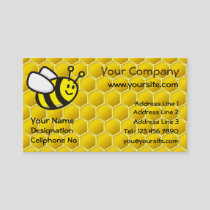 Honeybee Cartoon Horizontal Business Card