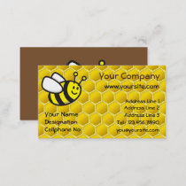Honeybee Cartoon Horizontal Business Card