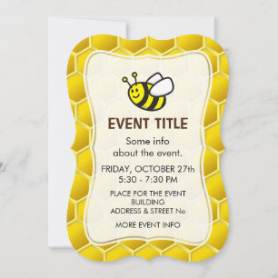 Honeybee Cartoon Invitation