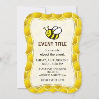 Honeybee Cartoon Invitation