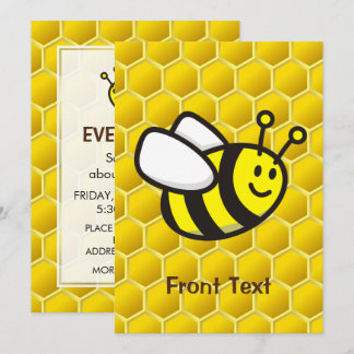 Honeybee Cartoon Invitation