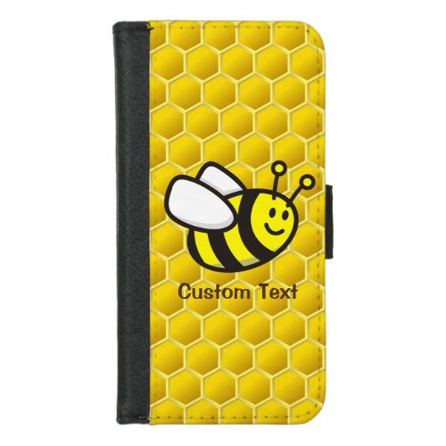 Honeybee Cartoon iPhone 87 Wallet Case