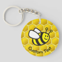 Honeybee Cartoon Keychain