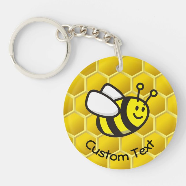 Honeybee Cartoon Keychain (Front)