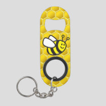 Honeybee Cartoon Keychain Bottle Opener