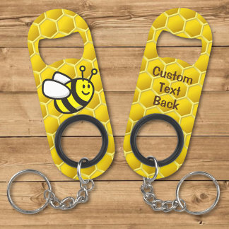 Honeybee Cartoon Keychain Bottle Opener