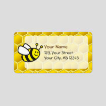 Honeybee Cartoon Label