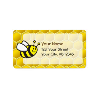 Honeybee Cartoon Label