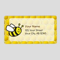 Honeybee Cartoon Label