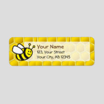 Honeybee Cartoon Label