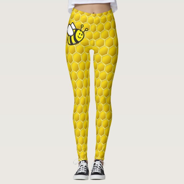 Honeybee Cartoon Leggings (Front)