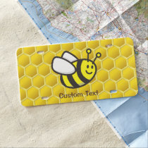 Honeybee Cartoon License Plate