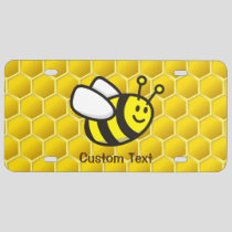 Honeybee Cartoon License Plate