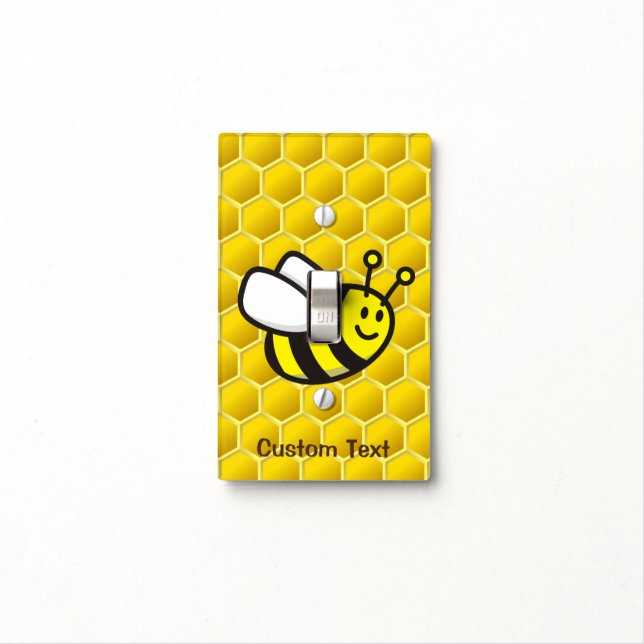Honeybee Cartoon Light Switch Cover (In Situ)