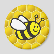 Honeybee Cartoon Magnet