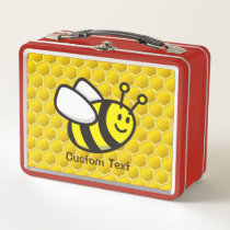 Honeybee Cartoon Metal Lunch Box