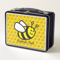 Honeybee Cartoon Metal Lunch Box