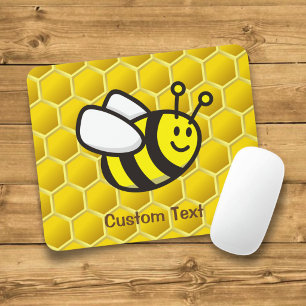 Honeybee cartoon mouse pad