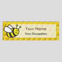 Honeybee Cartoon Name Tag