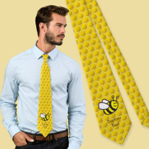Honeybee Cartoon Neck Tie