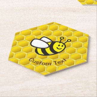 Honeybee Cartoon Paper Coaster