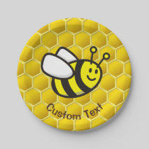 Honeybee Cartoon Paper Plate