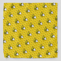 Honeybee Cartoon Pattern Bandana