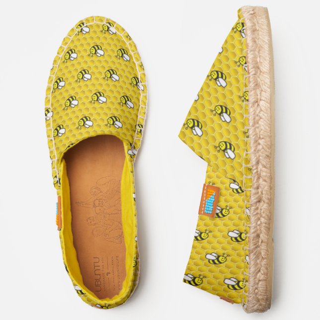 Honeybee Cartoon Pattern Espadrilles (Side)