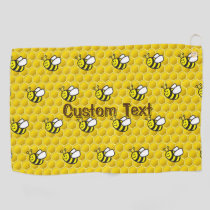 Honeybee Cartoon Pattern Golf Towel