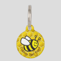 Honeybee Cartoon Pet ID Tag