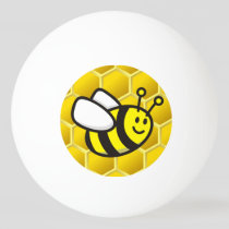 Honeybee Cartoon Ping Pong Ball