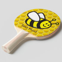 Honeybee Cartoon Ping Pong Paddle