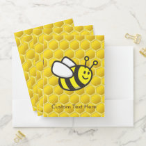 Honeybee Cartoon Pocket Folder