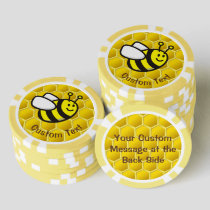 Honeybee Cartoon Poker Chips